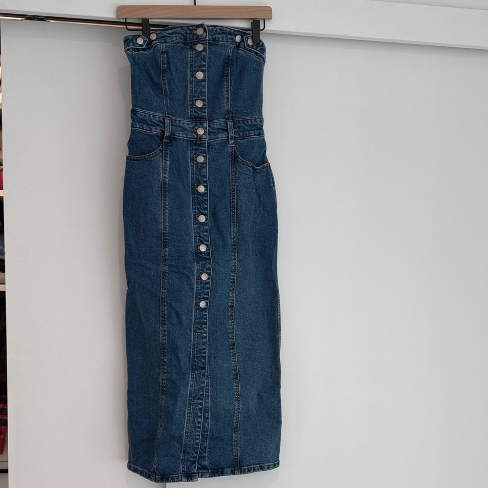 NWT Madewell Denim Button-Down Dress